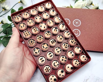 Button Hole Puncher Toolkit - 40 Pins for Polymer Clay Button Designs