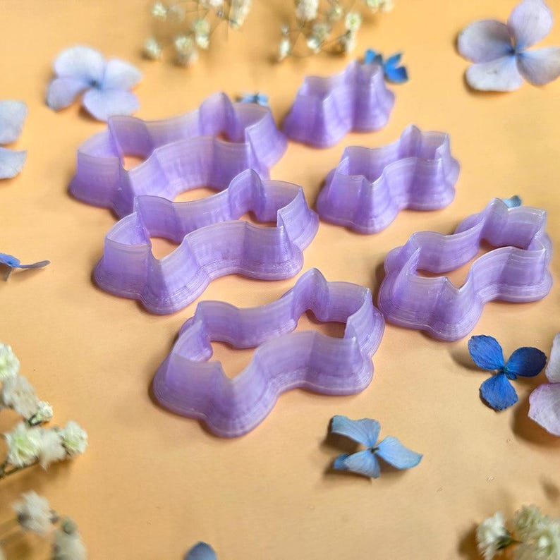 Organic Lobed Pendant Bail Clay Cutter Set #8 - 6 Sizes, 2.5-5 cm image 6