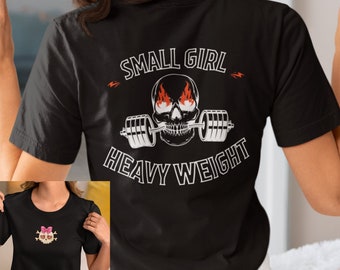 Small Girl Oversized Tshirt For Gym, Pump Cover For weightlifting, Best gift for muscle mommy daily Gym Shirt, Funny Girly Confident Tshirt