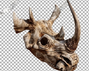 Rhinoceros Skull 2. Digital Download Print.