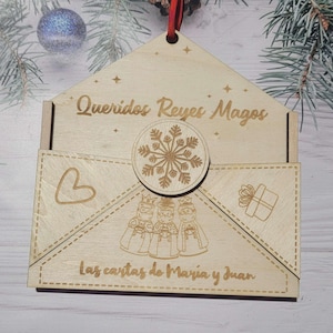 Diseño carta Reyes Magos, diseño carta Reyes Magos corte láser. Diseño carta Reyes Magos SVG. Carta Reyes Magos laser cut png en español