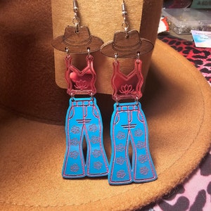Bell Bottom Country Outfit Earrings