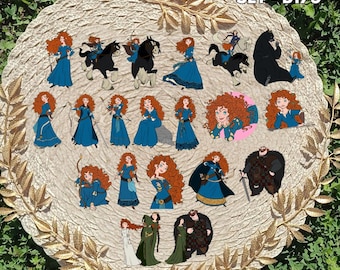 Brave Inspired Sticker Pack | Merida Fan Art Vinyl Stickers