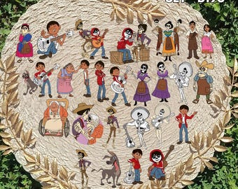 Coco inspirierte Aufkleber | Miguel, Hector & Imelda Fan Art Vinyl Aufkleber