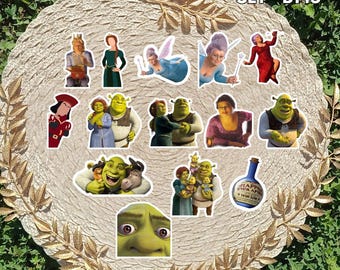Shrek Inspired Sticker Pack | Fiona & Donkey Fan Art Vinyl Stickers