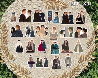 Outlander Inspired Sticker Pack | Claire & Jamie Fan Art Vinyl Stickers