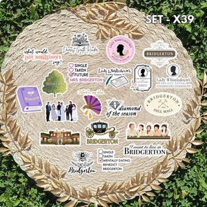 Stickerpakket personage Bridgerton: handgetekende illustraties