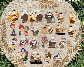 Up Inspired Sticker Pack | Carl, Ellie & Russell Fan Art Vinyl Stickers