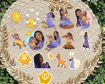 Wish Inspired Sticker Pack | Asha & Valentino Fan Art Vinyl Stickers