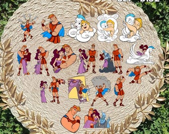 Hercules Inspired Sticker Pack | Hades, Megara & Zeus Fan Art Vinyl Stickers