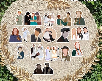 Anne with an “E” Inspired Sticker Pack | Anne, Diana & Gilbert Fan Art Vinyl Stickers