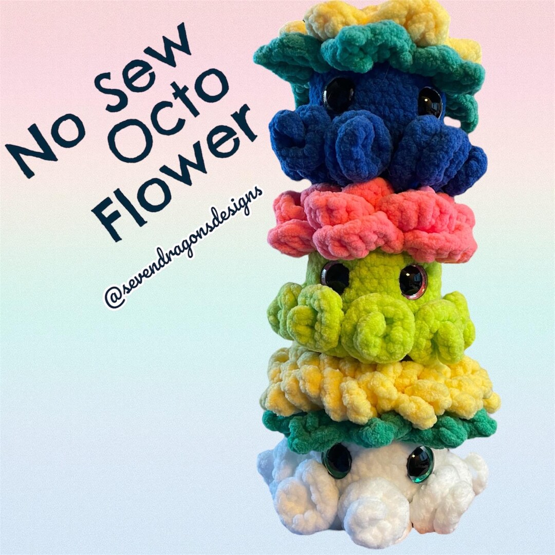 Octo Patterns No-sew Octo Flower Crochet Pattern - Etsy