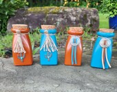 Mini Southwestern Jar: Turquoise & Terracotta Painted Decor