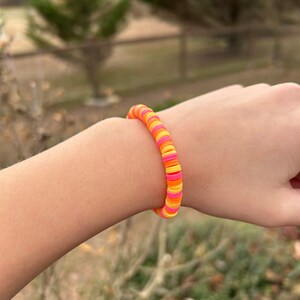 Clay bead bracelet