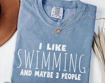 Funny Swimming Shirt, Comfort Colors Swimming Tee, Beach Lake Lover Shirt, Pool Dad Tee, Swim Team Shirt, Swim Coach Gift, Swim Practice Tee