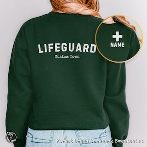 Custom Lifeguard Sweatshirt, New Lifeguard Gift, Lifeguard Crewneck Sweater, Swim Team Clothes