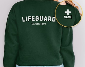 Custom Lifeguard Sweatshirt, New Lifeguard Gift, Lifeguard Crewneck Sweater, Swim Team Clothes