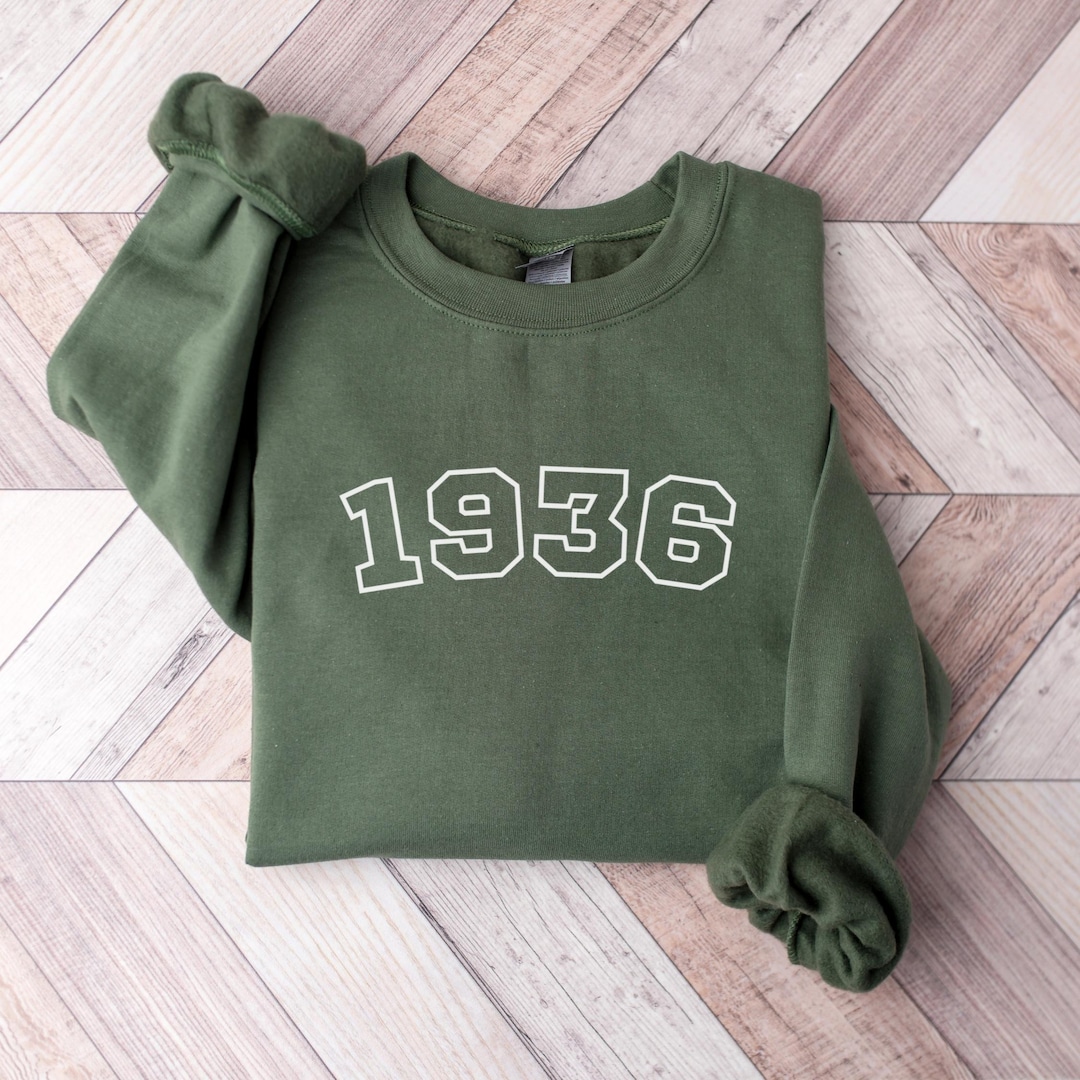 1936 Sweatshirt, 1936 College Style Number Sweater Custom, 1936 ...
