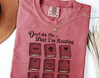 Funny Spicy Book Shirt, Dark Romance Humor, Subtle Smut Reading Tee, Booktok Merch Gift, Womens Spicy Literature TShirt, Bookish Tee