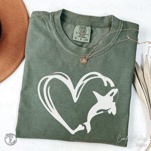 Orca Whale Heart Comfort Colors Shirt - Prices Updated Jan 2025