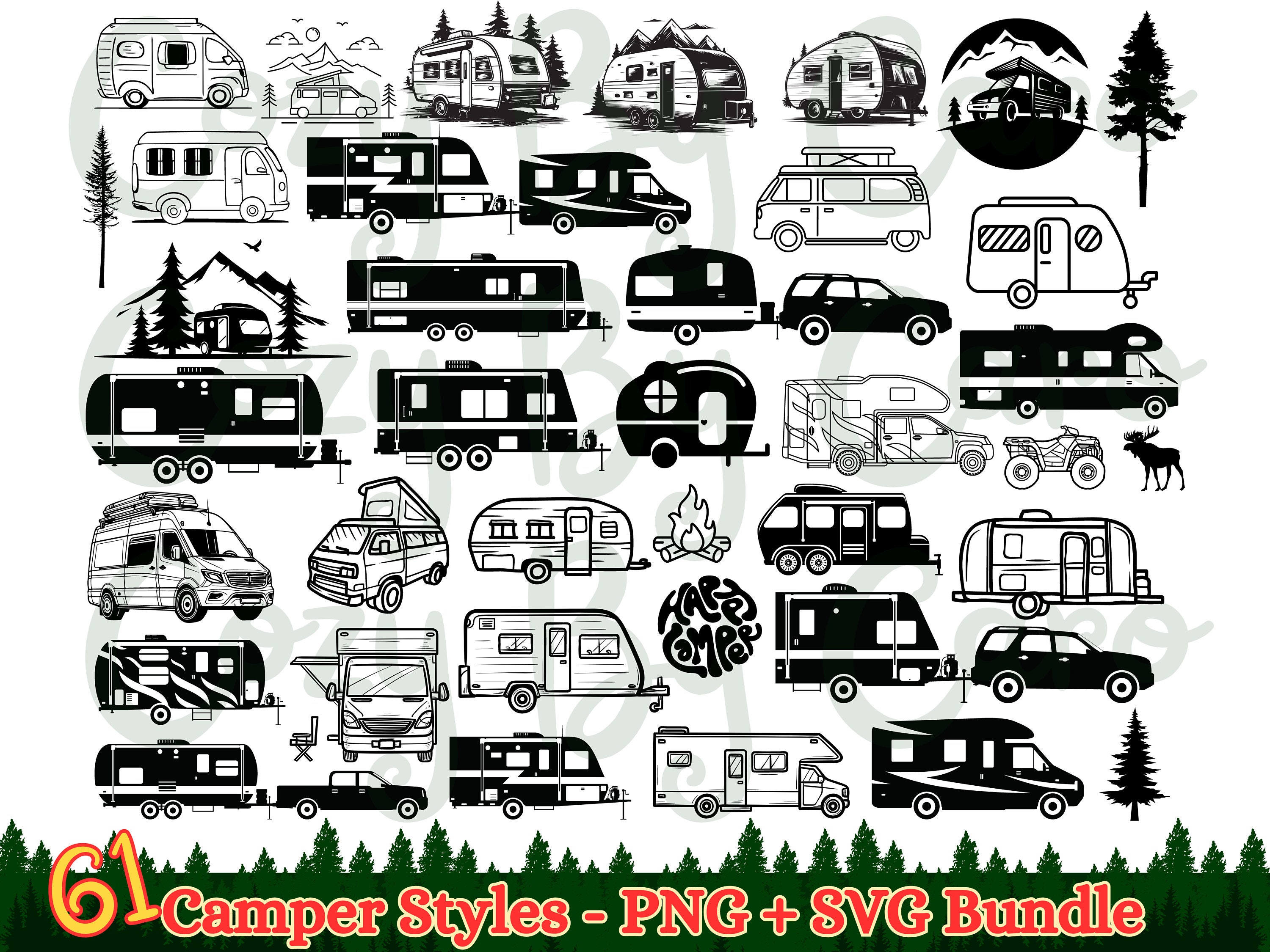 CAMPER CAMPER VAN CARAVAN ADESIVI DECALCOMANIA GRAFICA CAMPER TVP - Foto 4