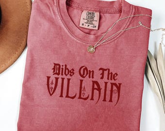 Bookish Villain T-Shirt, Villain Lover Tee, Spicy Romantasy Gift, Dark Romance Reader TShirt, Morally Grey Romance Tee, Smut Reading Wife