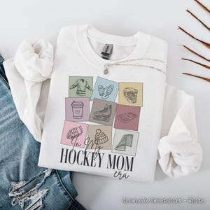 In My Hockey Mom Era Sweater, Hockey Mama Era Hoodie Gift Tee, Goalie Mom Sweatshirt Music Lover, Ice Hockey Mother&#39;s Day T Shirt Gameday