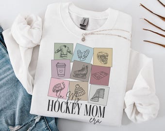 In My Hockey Mom Era Sweater, Hockey Mama Era Hoodie Gift Tee, Goalie Mom Sweatshirt Music Lover, Ice Hockey Mother's Day T Shirt Gameday