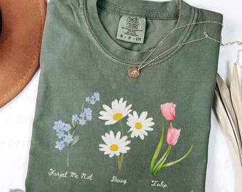 Floral FDT Shirt, Anti Trump Flower Shirt, Forget-Me-Not Daisy Tulip Shirt, Political Unrest, Subtle FDT Tee, Comfort Colors FDT Flower Tee