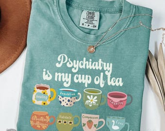 Camiseta de Psiquiatria, Camiseta de Saúde Mental, Camiseta para Ansiedade e TDAH, Camiseta para Conselheiro de Saúde Mental, Camiseta para Assistente Social, Camiseta de Conscientização sobre Saúde Mental, Camiseta para Formado em Psiquiatria
