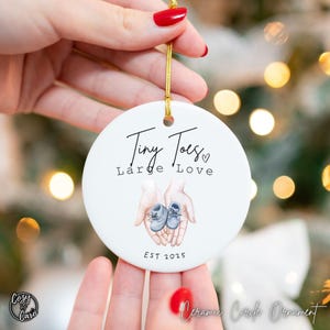 Custom Newborn Baby Ornament, First Mothers Day Present for New Mom, Personalized Mom Gift from Baby, Announce Pregnancy Reveal for Grandma