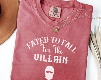 Bookish Villain T-Shirt, Masked Men Booktok Tee, Romantasy Gift, Dark Romance Reader TShirt, Smut Reading Wife, Spicy Women Masktok Shirt