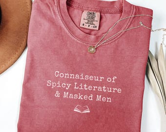 Booktok Shirt, Spicy Literature and Masked Men Shirt, Dark Romance Bookish T-Shirt, Spicy Reading TShirt, Ghostface Smut Lover Girl Gift
