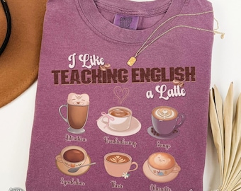 English Teacher Shirt, Coffee Lover English Lit Teacher Gift, Back To School Shirts, End Of School Gift, Ela Teacher Tee Grammar Punctuation