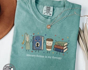 Maglietta per amanti della narrativa letteraria, regalo per gli appassionati di romanzi classici, t-shirt da lettura, maglietta per amanti dei libri, t-shirt grafica a tema libri.