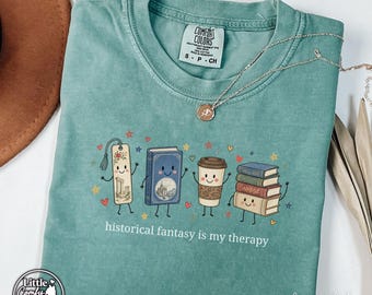 Maglietta da lettore di fantasy storico, maglietta divertente per amanti dei libri, umorismo storico-libri-amante del caffè, maglietta da lettura medievale