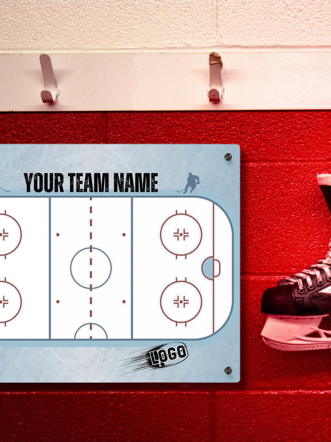 Custom Hockey Coach Dry Erase Board for Hockey Team Gift Coach Planning