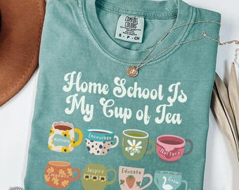 Camiseta para Professora de Educação Domiciliar, Camiseta para Mãe que Ensina em Casa, Camiseta para Mãe que Ensina em Casa, Presente Comfort Colors para Mãe, Presente para o Dia das Mães, Educação Alternativa