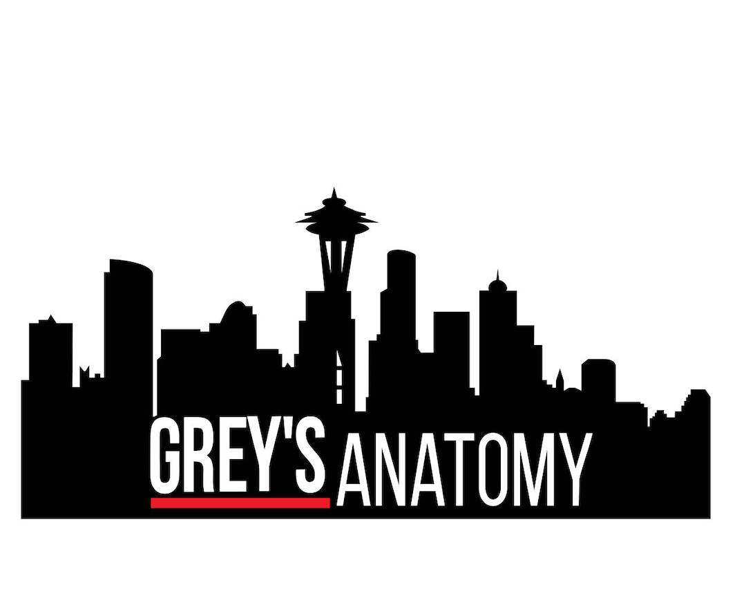 Greys Anatomy Seattle Skyline Svg Png Cut Files Scrapbooking Vinyl