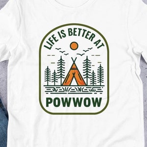 Powwow T-Shirt: Native Heritage Tee, Camping Shirt