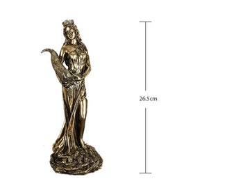 Goddess of Wealth Blinded Greek Wealth Goddess Fortuna Figurine Plouto Lucky Fortune Sculpture Office Living Room Gift Home Decor Artistic