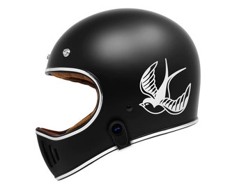 Helmet Decal Sister Sparrow | Vinyl Decal | Bikers Decals | Motorcycle Gifts Women | Reflective Holographic Decal | Safety Sticker Decal