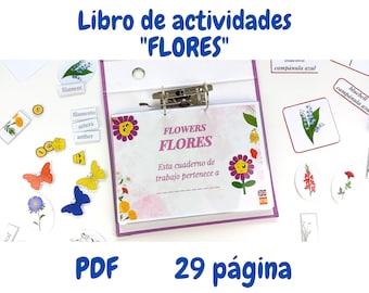 Flowers Activity Book: Montessori Homeschool Printable (PDF)