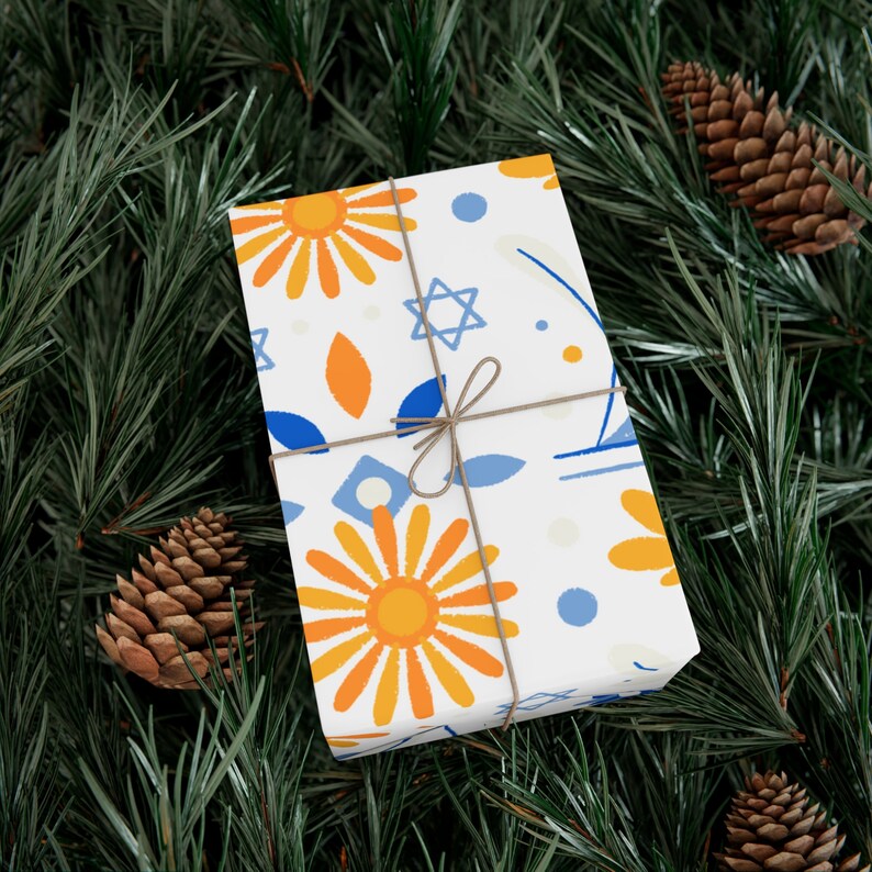 Hanukkah Gift Wrap Papers Etsy Israel