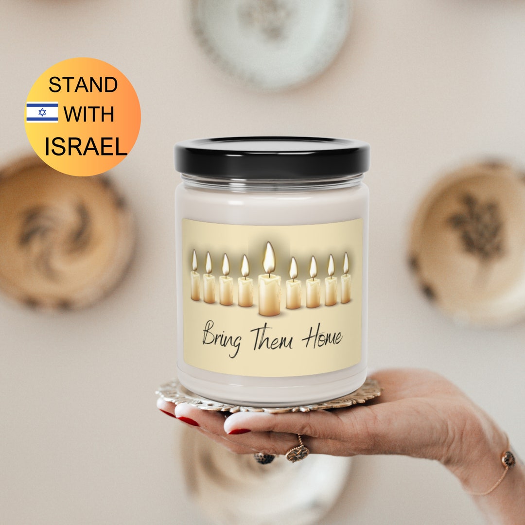Israel Gift Candle Pray for Israel Candle BRING THEM HOME Scented Soy
