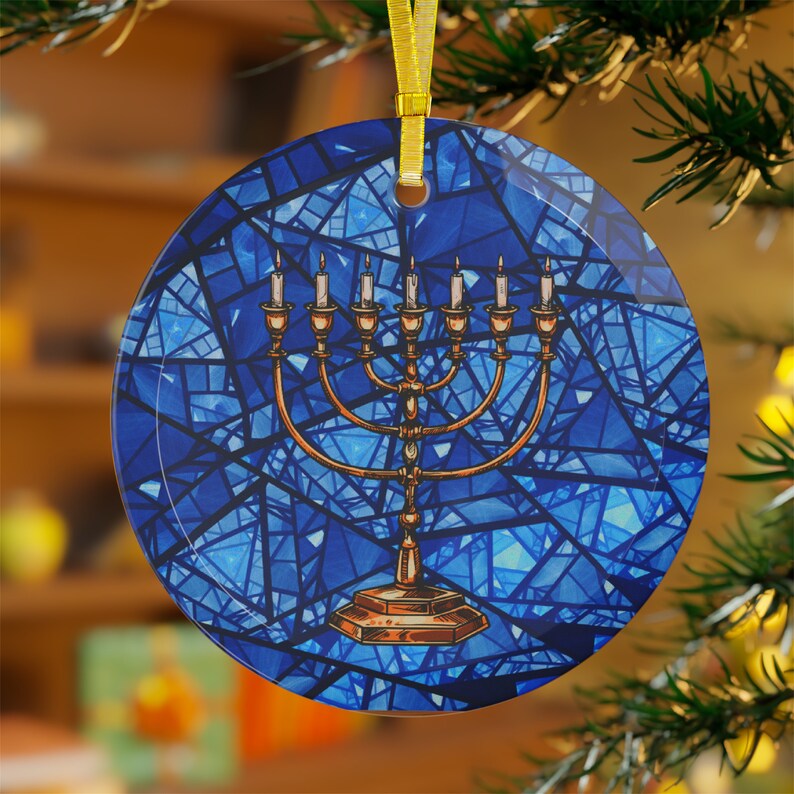 Menorah Hanukkah Ornament Jewish Christmas Decoration Etsy