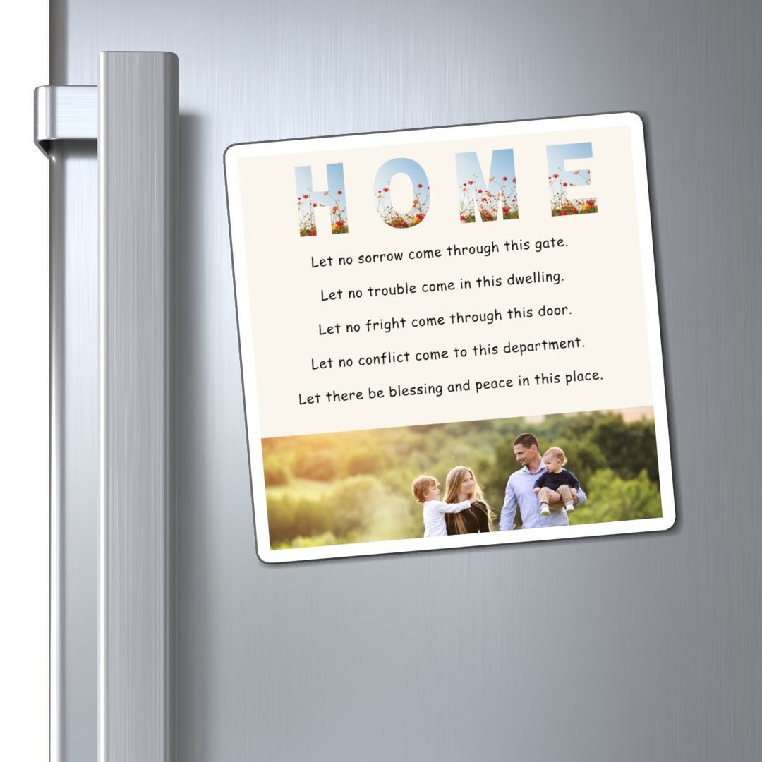 Home Blessing Housewarming Gift Personalized Family Photo Fridge