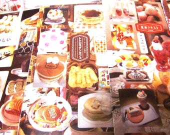 Adesivi in stile retrò giapponese per caffè: decalcomanie kawaii a tema cibo e bevande per journaling e scrapbooking (79 adesivi)