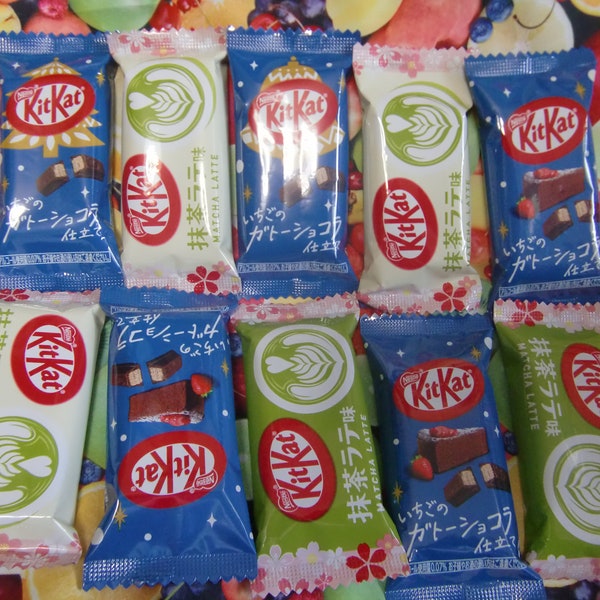 Assortiment japonais KitKat | Boîte à collation asiatique | KitKat exotique japonais | Échantillonneurs| Barre emballée individuellement en édition limitée