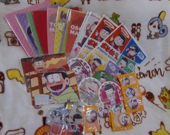 Osomatsu san Anime set Clear file / Anime Cafe Coaster/cards/Buttons with pin